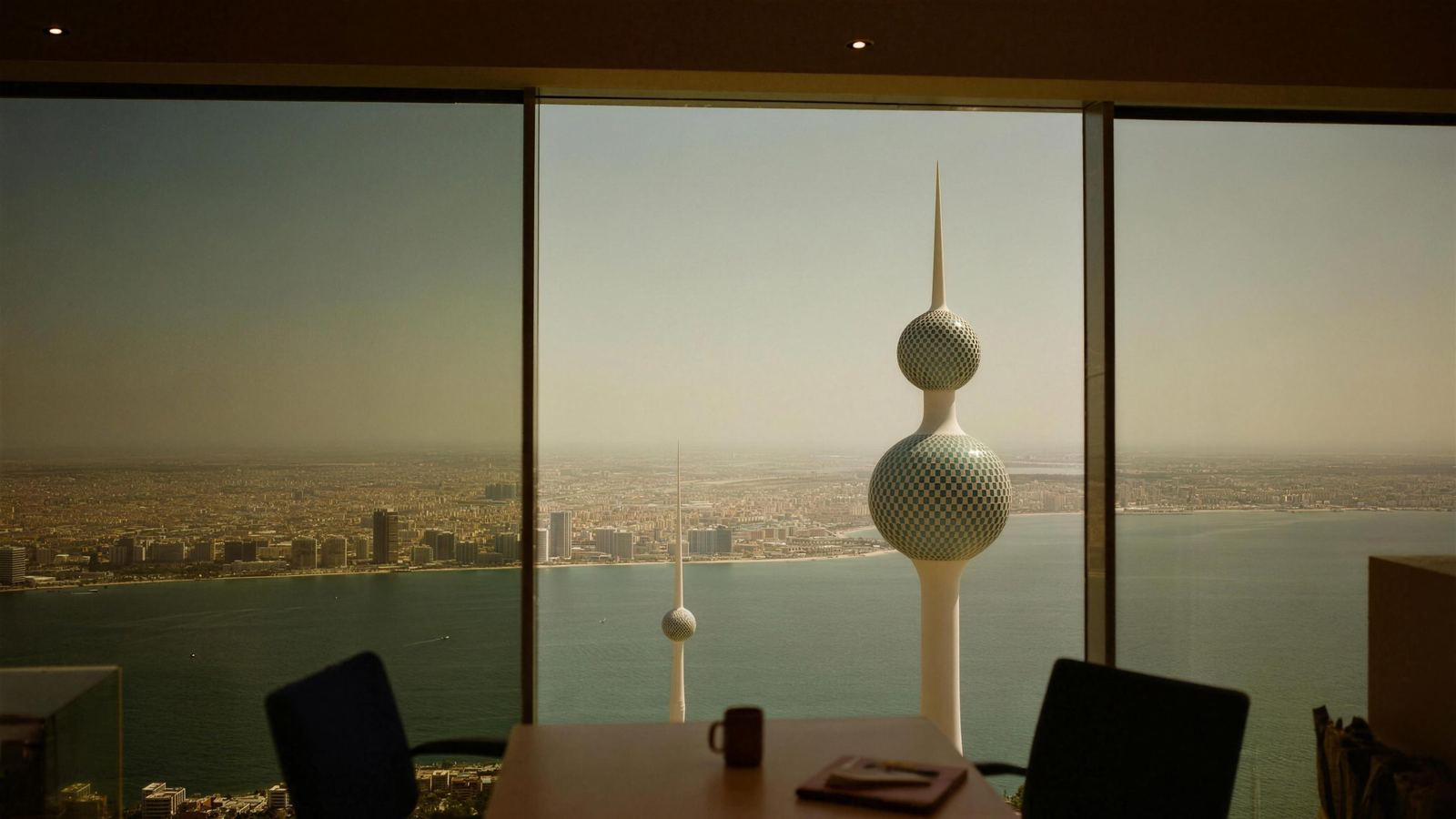 Kuwait City waterfront towers on the promontory